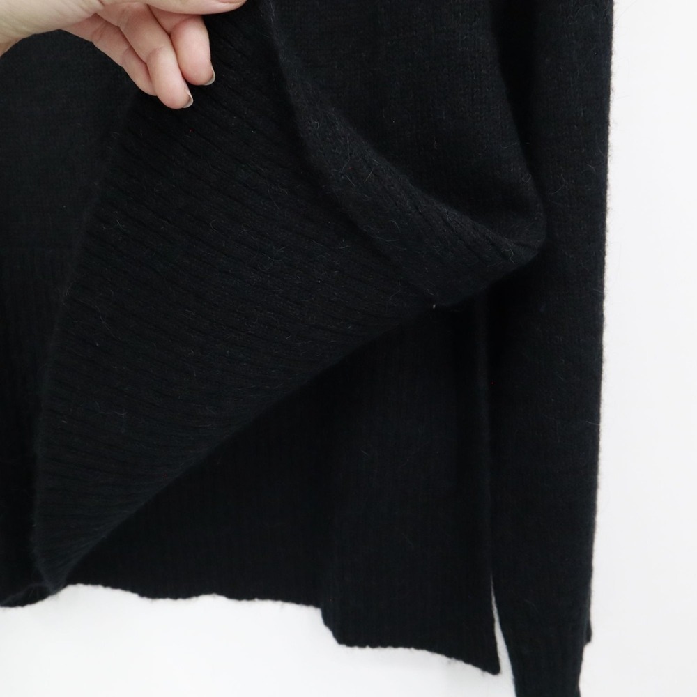 J. Crew Wool Alpaca Sweater Women M Black Mod Classic Timeless Sophisticated NWT - Picture 6 of 16